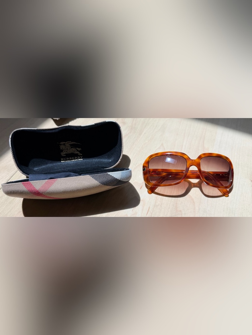 Burberry Brown Tortoiseshell Women's Sunglasses